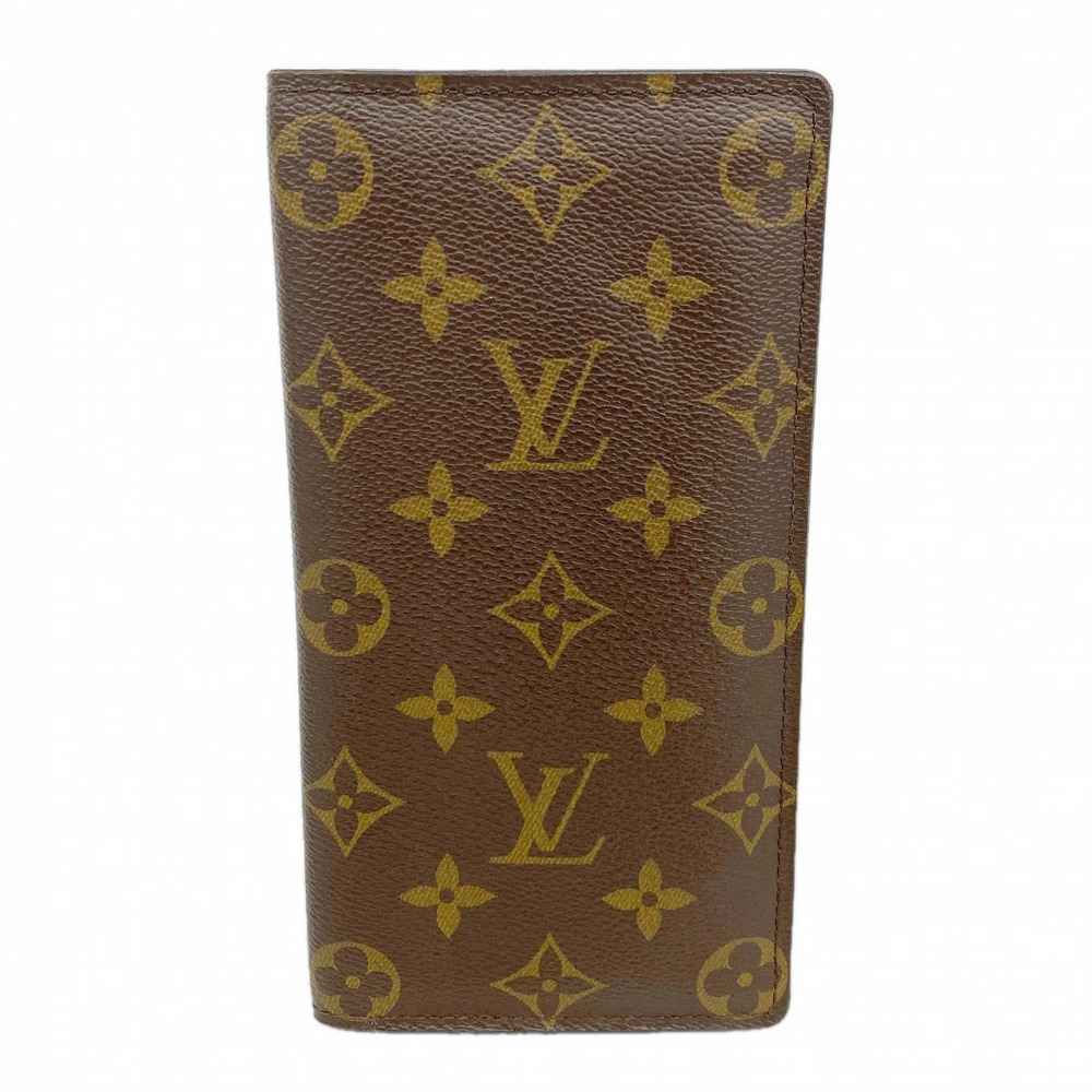 Louis Vuitton Long Wallet Monogram Portefeuille Brazza Brown